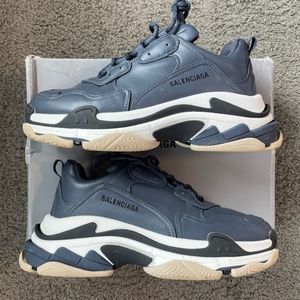 Balenciaga Triple S grayish blue, black, white, beige men's size 12   **NO BOX!!